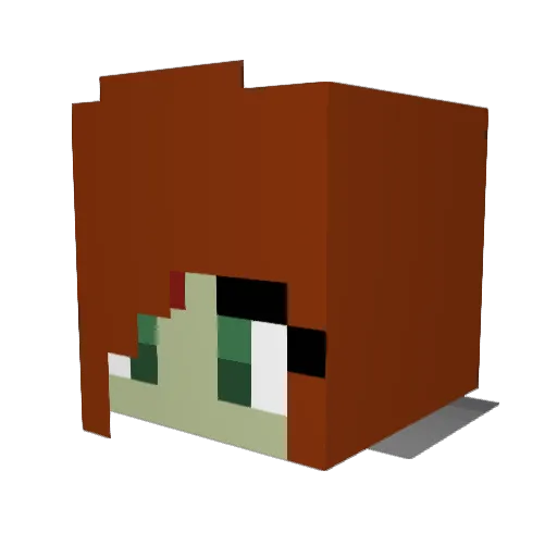 MutantMiner Minecraft avatar head, 3D render
