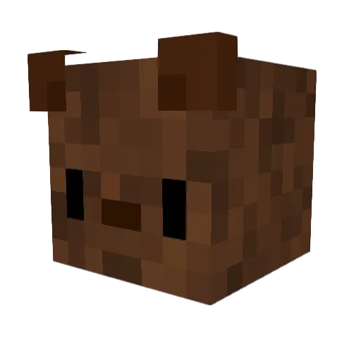 MutantOrigami Minecraft avatar head, 3D render
