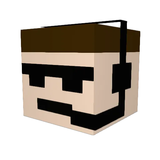 Mutantalex Minecraft avatar head, 3D render