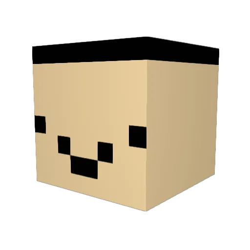 Mutanton Minecraft avatar head, 3D render