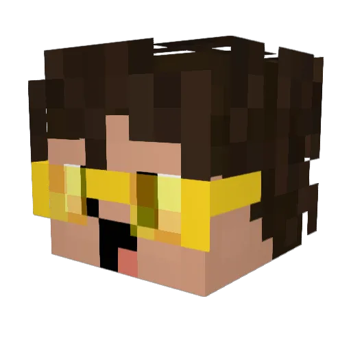 MutatedNut Minecraft avatar head, 3D render
