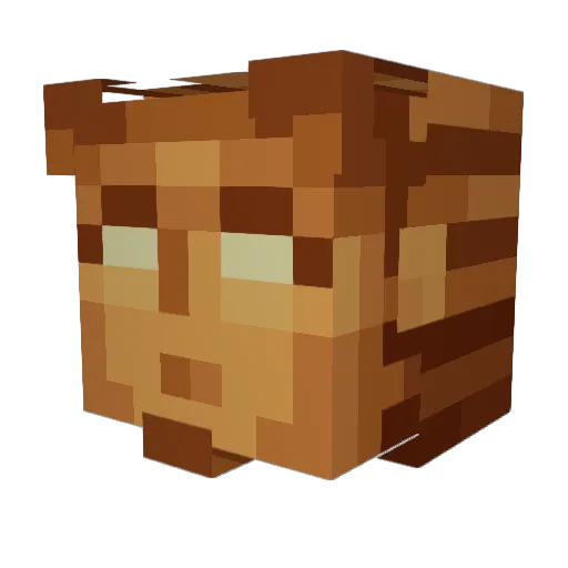 MutatedTater Minecraft avatar head, 3D render
