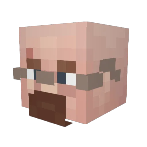 MuteBBBetuM Minecraft avatar head, 3D render