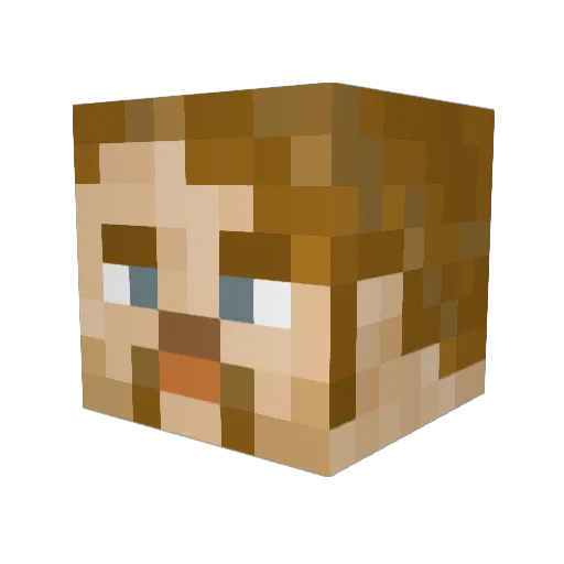 Mute_Herald Minecraft avatar head, 3D render