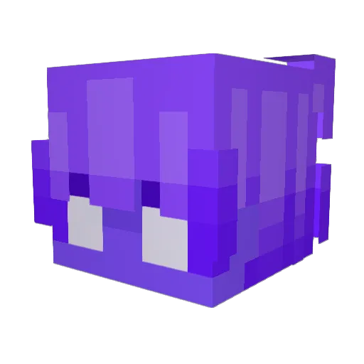 Mute_M Minecraft avatar head, 3D render