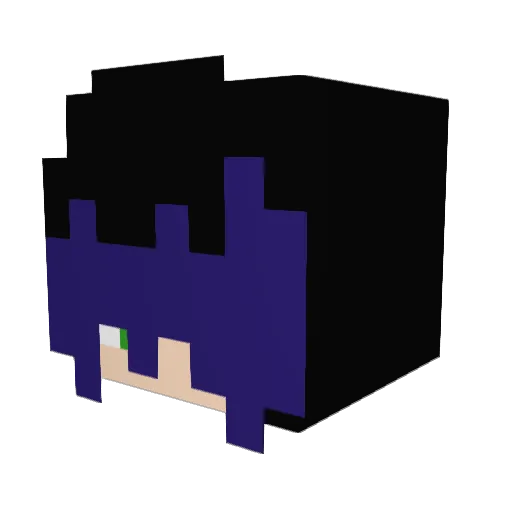 MutebeanMizette Minecraft avatar head, 3D render