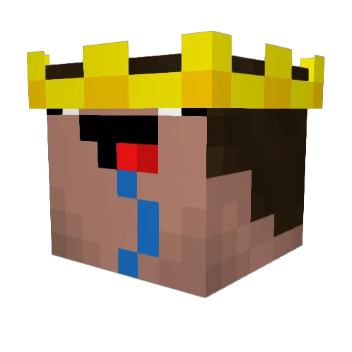 Muted46 Minecraft avatar head, 3D render