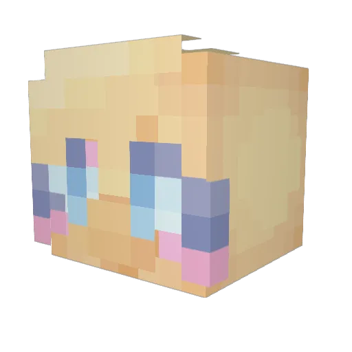 MutedMylene Minecraft avatar head, 3D render