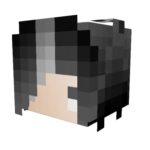 Muteem Minecraft avatar head, 3D render
