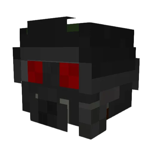 Muthman Minecraft avatar head, 3D render