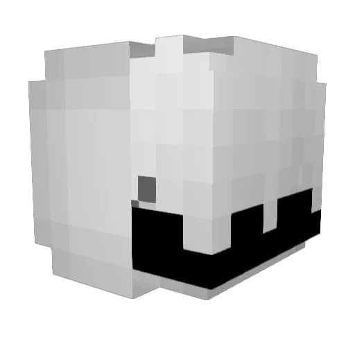 Mutio_ Minecraft avatar head, 3D render