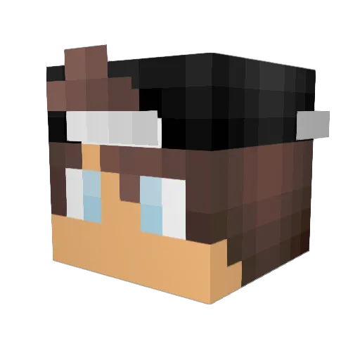 MutlusFusspilz Minecraft avatar head, 3D render