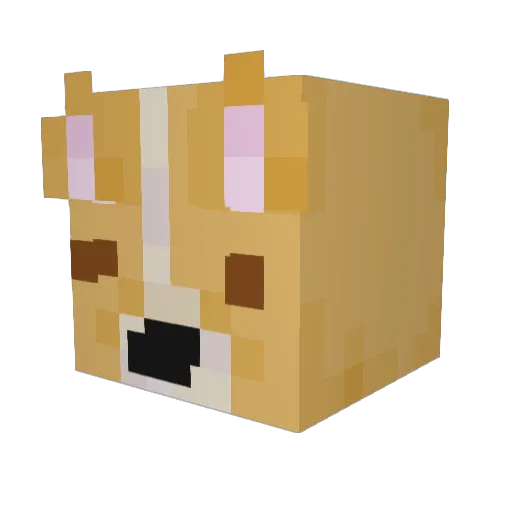 Mutmore Minecraft avatar head, 3D render