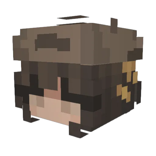 Muto_Dai Minecraft avatar head, 3D render