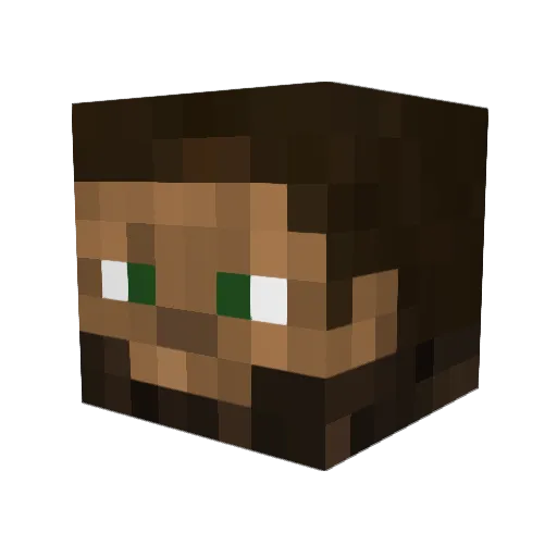Mutrex Minecraft avatar head, 3D render