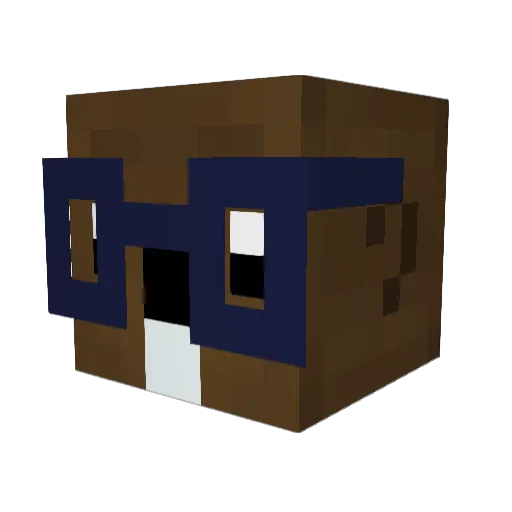 Muts17 Minecraft avatar head, 3D render