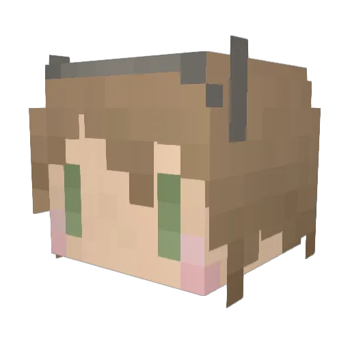 Mutsu1918 Minecraft avatar head, 3D render