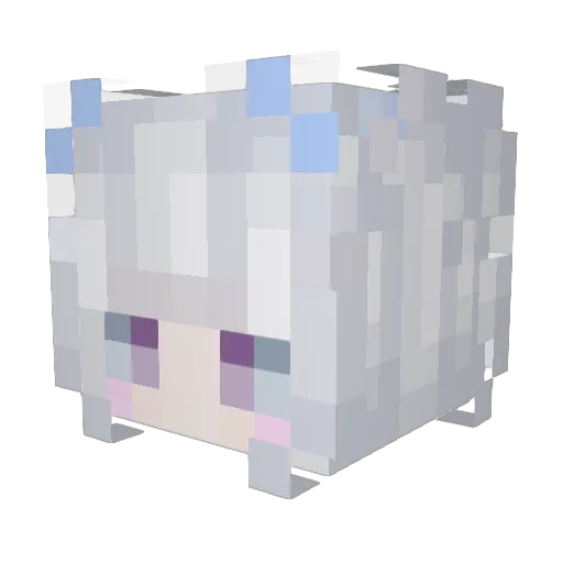 MutsukiMashiro Minecraft avatar head, 3D render