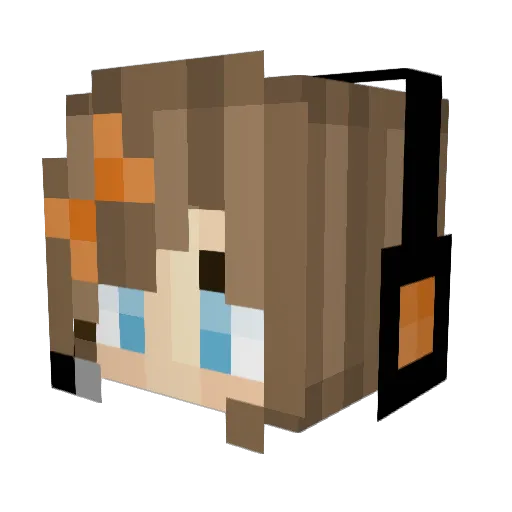 Mutt85 Minecraft avatar head, 3D render