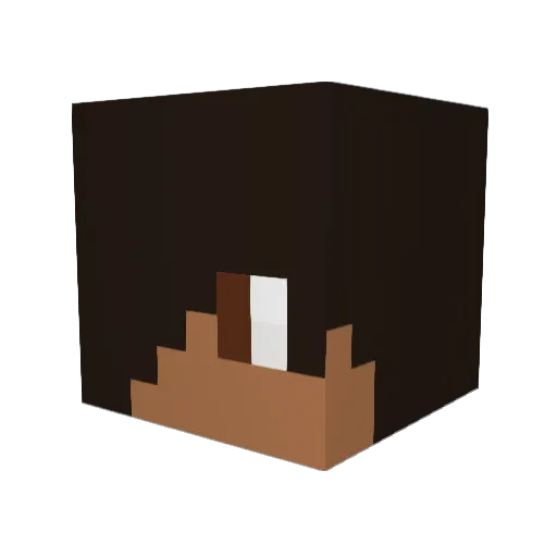 MuttDogg Minecraft avatar head, 3D render