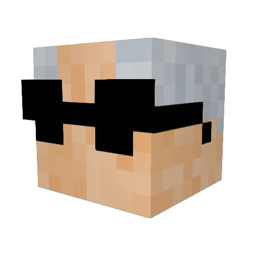 MuttKowalski Minecraft avatar head, 3D render