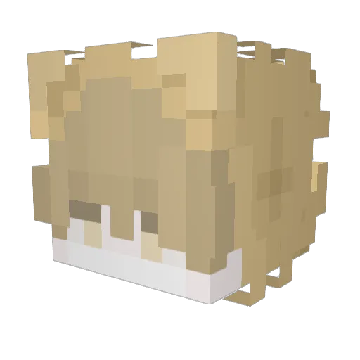 Mutteringz_ Minecraft avatar head, 3D render