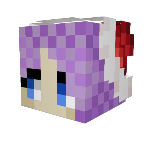 Muttiixyz Minecraft avatar head, 3D render
