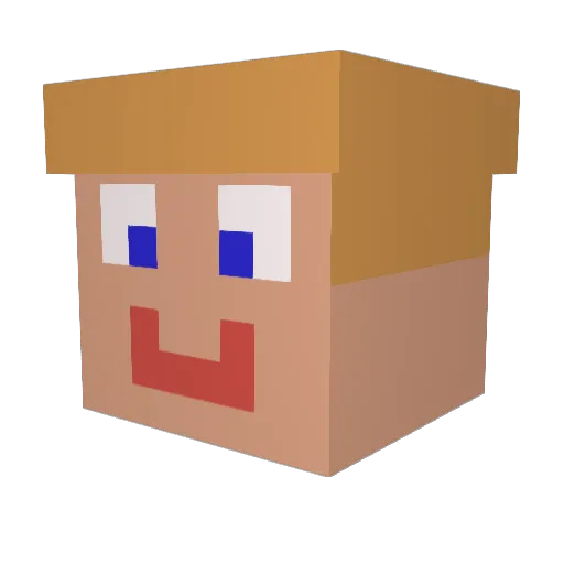 MuttisKind Minecraft avatar head, 3D render