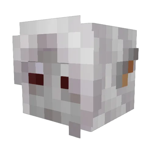 Muttonchomps Minecraft avatar head, 3D render