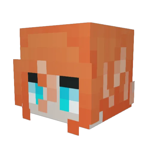 MuttsandAvocados Minecraft avatar head, 3D render