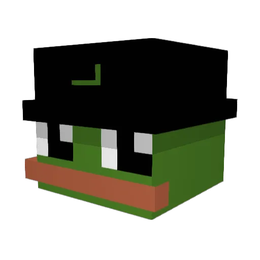 Mutumba Minecraft avatar head, 3D render