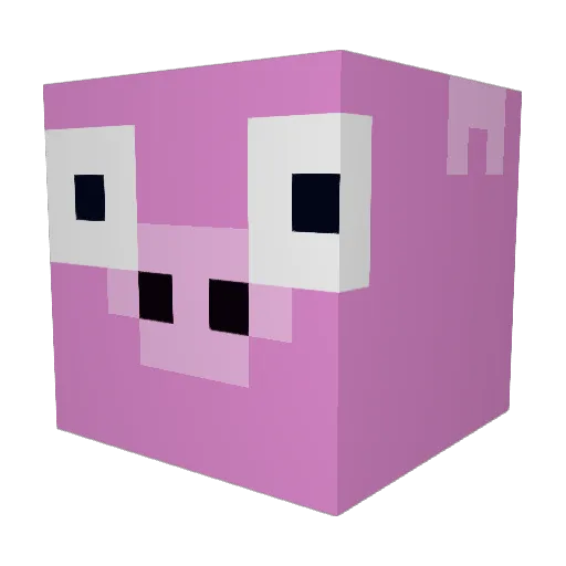 Mutusman Minecraft avatar head, 3D render