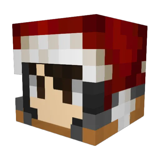 Mutz_Craft Minecraft avatar head, 3D render