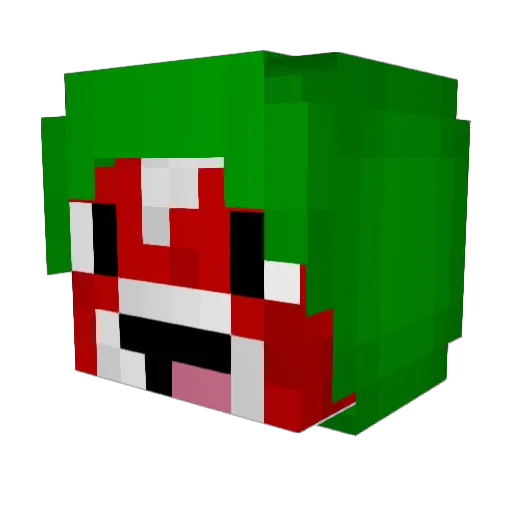 Muuariusz Minecraft avatar head, 3D render