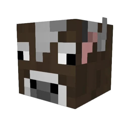 Muuciek Minecraft avatar head, 3D render