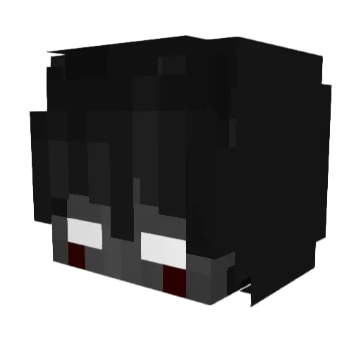 Muude Minecraft avatar head, 3D render