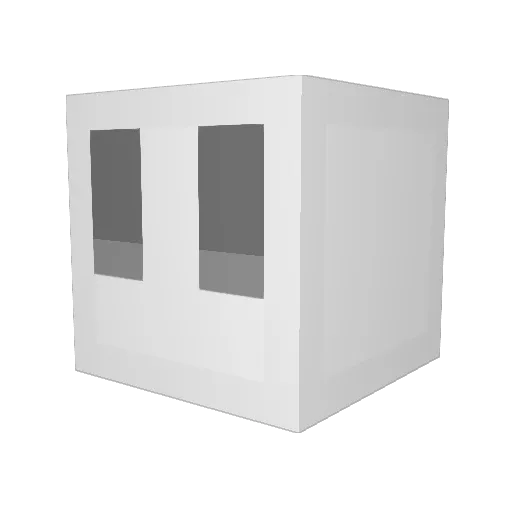 MuumiTrollll Minecraft avatar head, 3D render