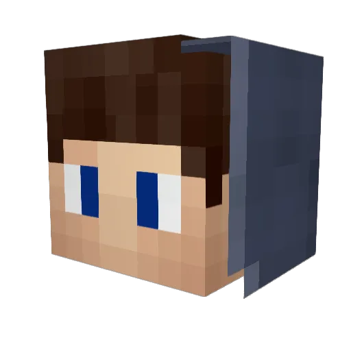 Muunxx Minecraft avatar head, 3D render