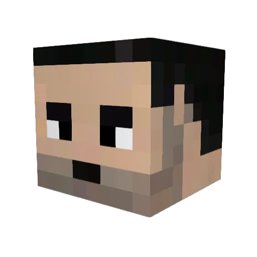 Muurll Minecraft avatar head, 3D render