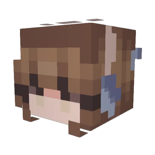 MuusaEl Minecraft avatar head, 3D render