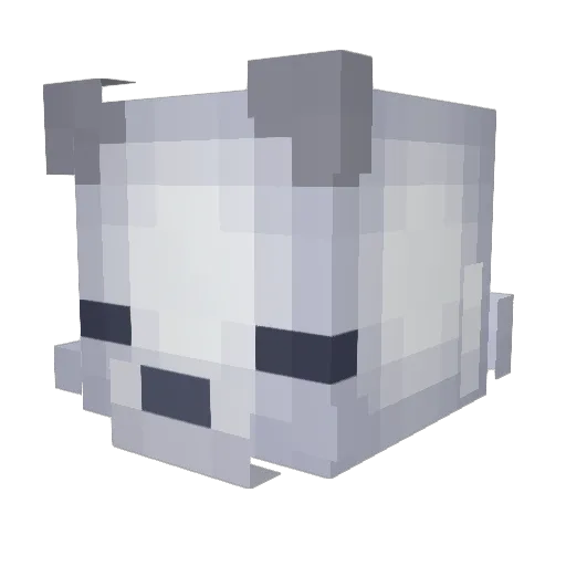 Muutant Minecraft avatar head, 3D render