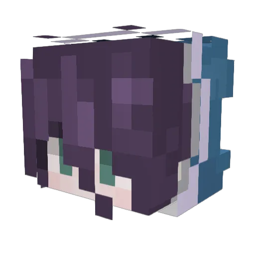 Muuxinn Minecraft avatar head, 3D render