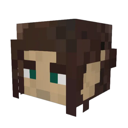 Muvilan Minecraft avatar head, 3D render