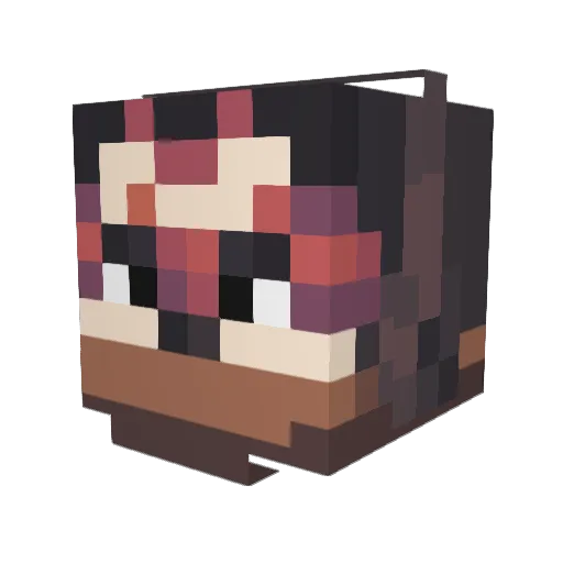 Muwhop Minecraft avatar head, 3D render
