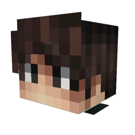 MuwynYT Minecraft avatar head, 3D render
