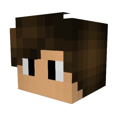 MuxTopaz Minecraft avatar head, 3D render