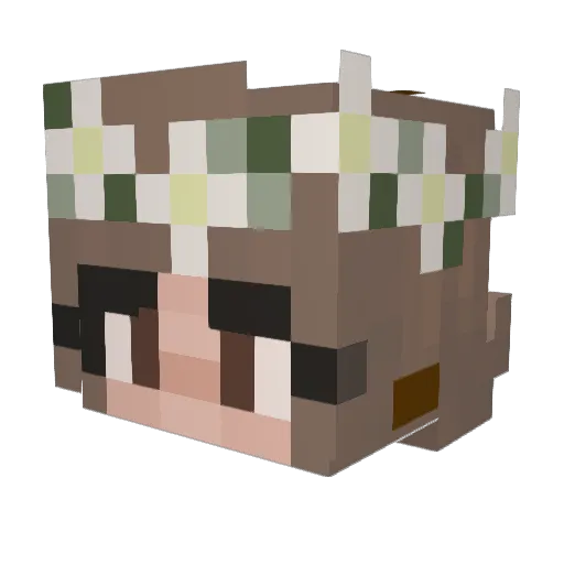 Muxiba Minecraft avatar head, 3D render