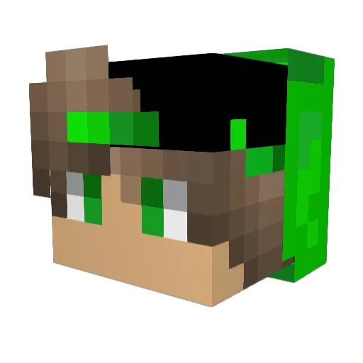 Muxis112 Minecraft avatar head, 3D render