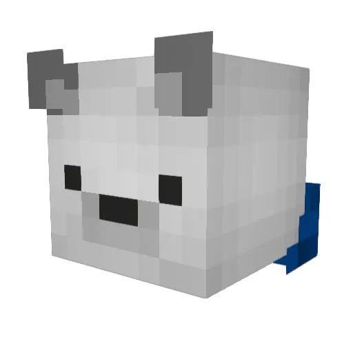 Muxit Minecraft avatar head, 3D render