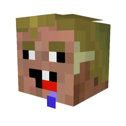 MuxreeisHim Minecraft avatar head, 3D render
